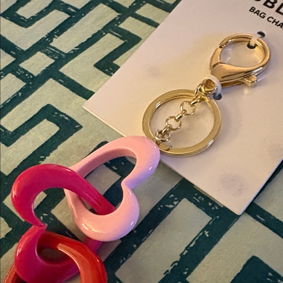 BaubleBar Heart ❤️ Bag Charm in Pink and Red Valentine’s Day - Picture 2 of 3